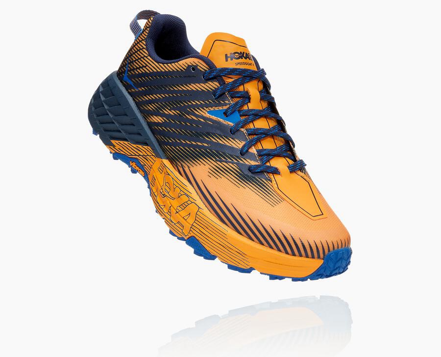 Hoka One One Trainers Mens Orange/Black - Speedgoat 4 - 49073BIOK